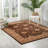 Gilta Rectangle Oriental Handmade Wool Area Rug in Black/Brown-105461581