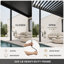 Pergola à auvent noir avec rideaux d'intimité et moustiquaire FLISE 10 pi x 10 pi-133410850-133410853