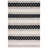 Hand Woven Wool/Cotton Geometric Rug in Ivory/Black-608435304