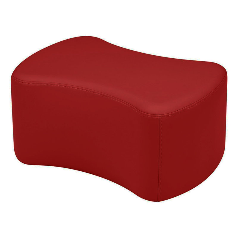 Pro Series Upholstered Bowtie Ottoman 12" Height, Crimson