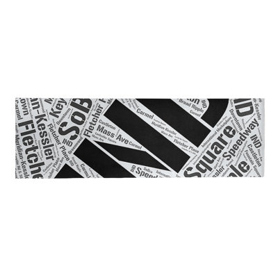 Tapis à tissage plat area black