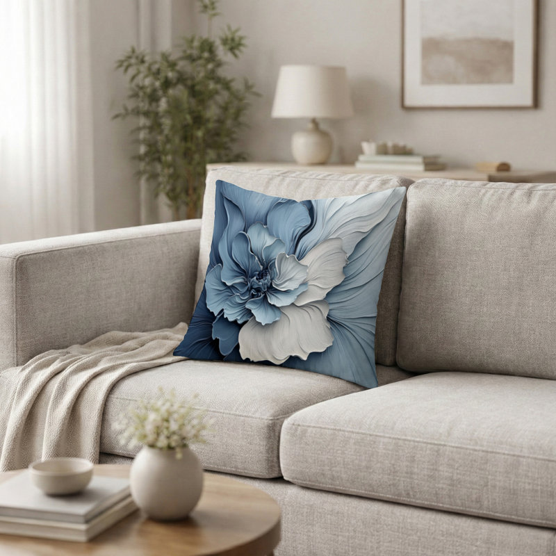 Coussin décoratif abstrait Abstract Botanicals, H 16 po x l 16 po