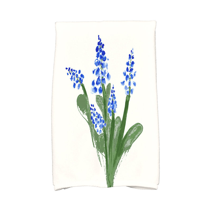 Jayapura Floral Tea Towel Kitchen Towel, Blue