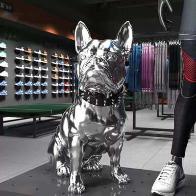 Figurine créative pour chien en résine galvanisée