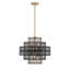 Luminaire suspendu noir mat 6 lumières Granten