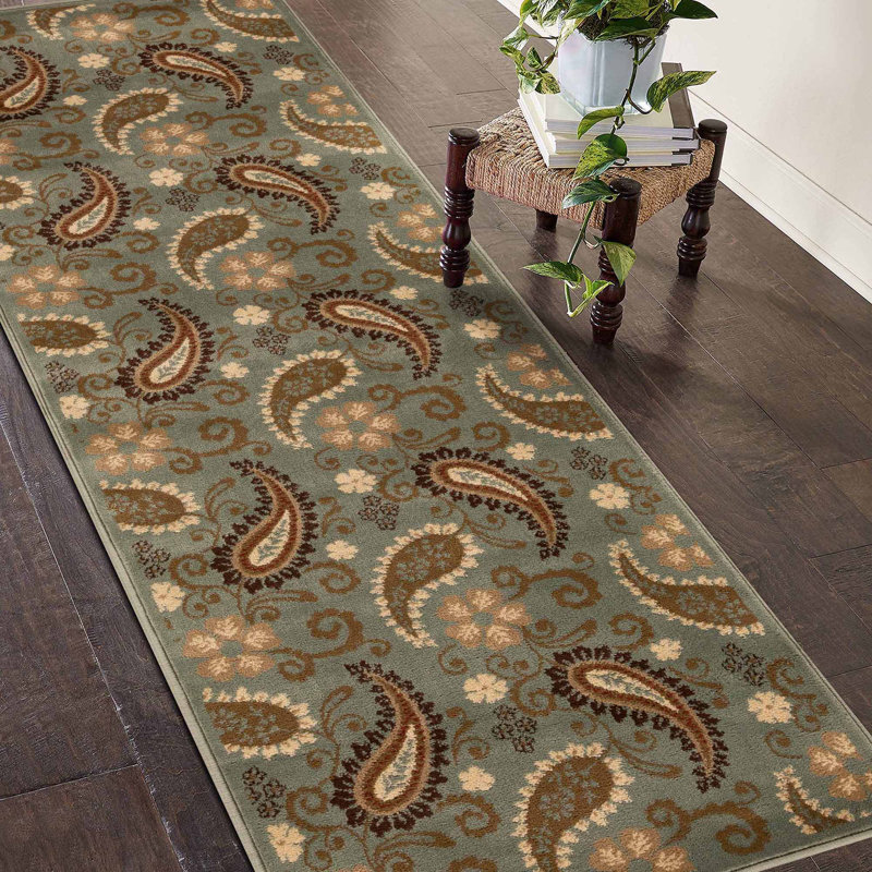 Tapis d'intérieur tissé à la machine Aristizabal, Tapis de couloir 2 pi 6 po x 8 pi