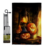 Double Sided 18.5'' H x 13'' W Polyester Halloween Flag Set
