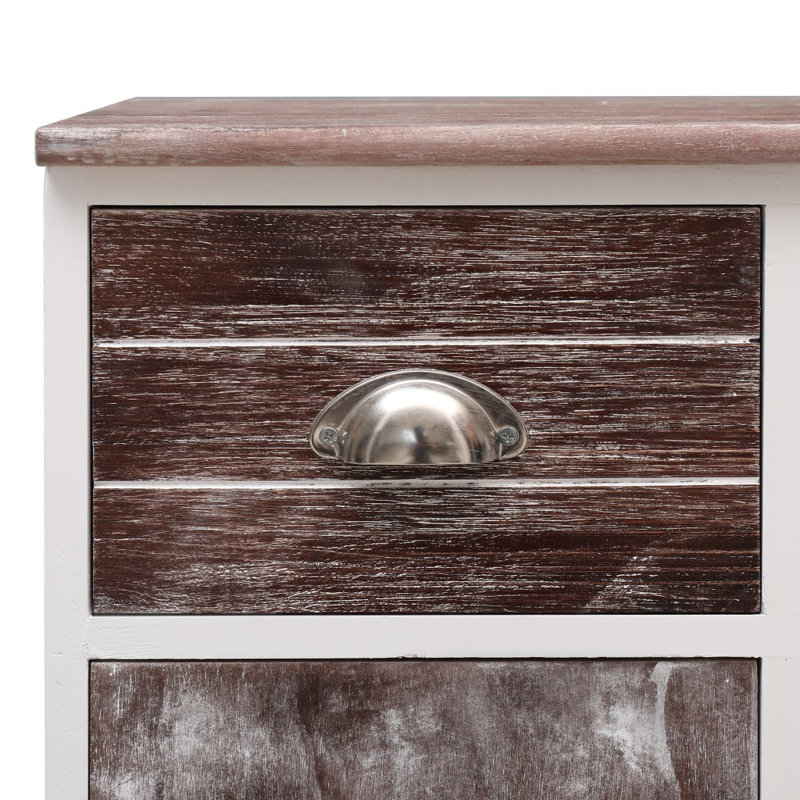 Gallman 113cm Sideboard, White/Brown