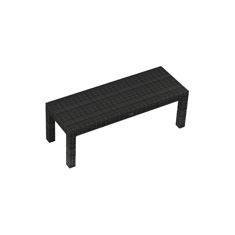 Banc de pique-nique en osier Suffern, Tissage uni palette paon Sunbrella®
