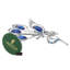 Figurine en cristal garniture cloutée pour jouer une trompette figurine