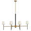 Saunders 45" Six-Light Shaded Linear Chandelier