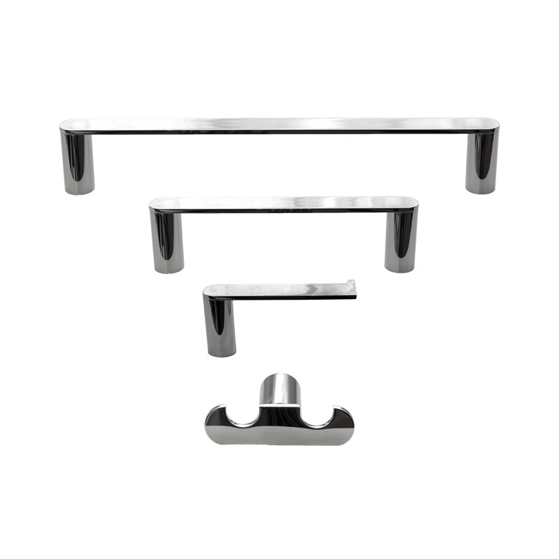 4 - Piece Bathroom Hardware Set, Polished Chrome