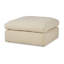 Repose-pieds surdimensionné Elize, polyester beige, coussin doux, 42 po