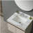 31 Inch Marble Vanity Top, Bathroom Vanity Top with Undermount Rectangular Middle Sink and 4" Height Backsplash