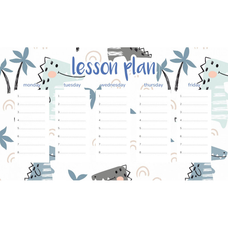 Magnetic Lesson Plan Pastel Crocodiles