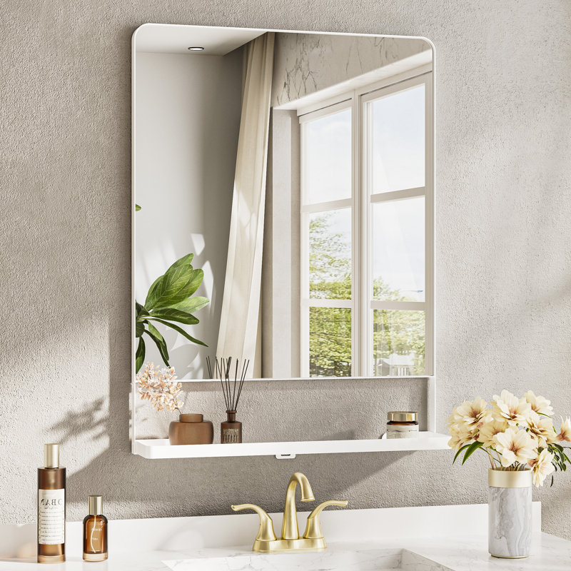 Miroir de salle de bain mural Tillymae, 32 po x 24 po, Noir