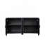 Console en bois avec 2 armoires, 4 tablettes ouvertes-414342816