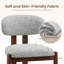 Chaise rembourrée en bois massif avec dossier ergonomique rembourré-817467204