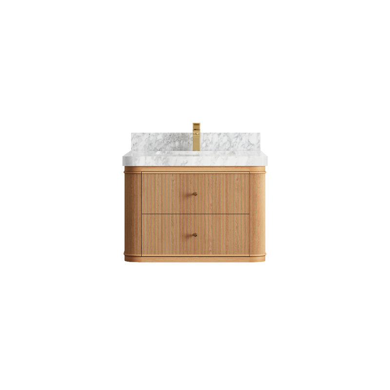Chêne flottant Hampton X P 22 po De salle de bain, 2 PO – marbre de Carrare