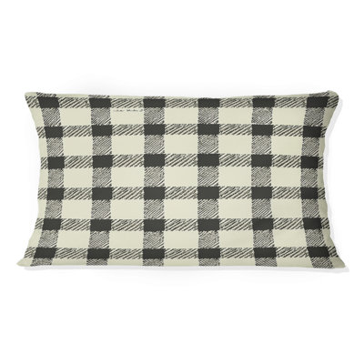 Coussin noir moderne Houndstooth III - moderne