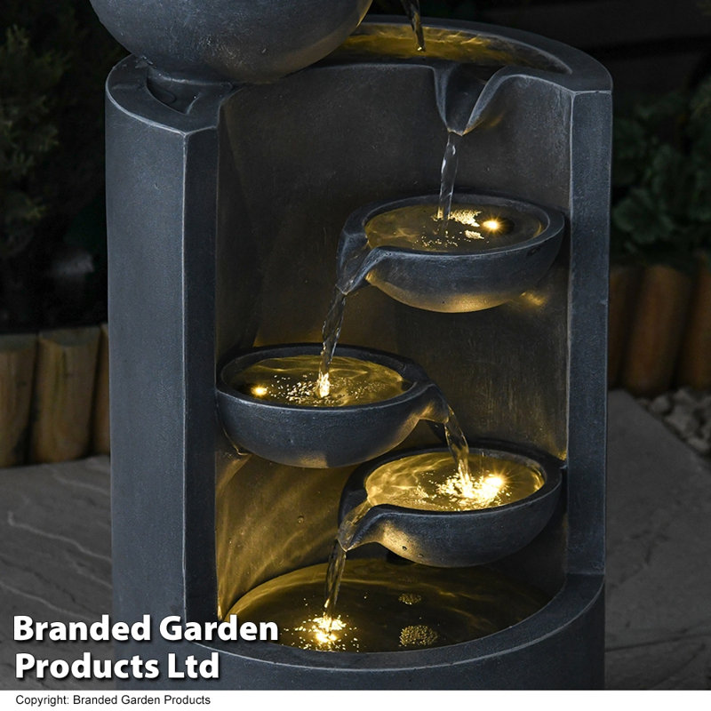 Effie Outdoor Cascade Fountain with Lights