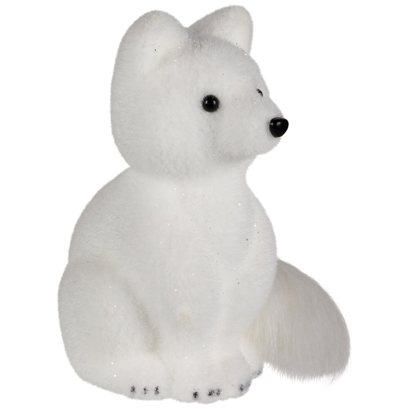 Figurine de Noël chiot renard assis - 7,5 po