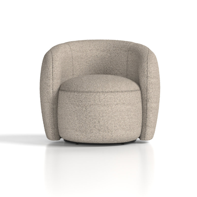 Nakela Upholstered Swivel Barrel Chair