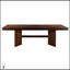 Ensemble de salle à manger moderne à finition noyer avec rallonge autoportante et 6 chaises rembourrées, parfait pour un repas élégant et fonctionnel-2041598039