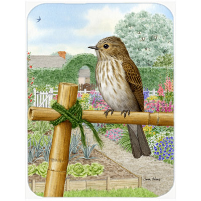 Caroline's Treasures Spotted Flycatcher Glass Cutting Board