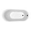 Baignoire de trempage autoportante en acrylique 67 "avec drain et plateau en bambou 67" Streamline-1322088807
