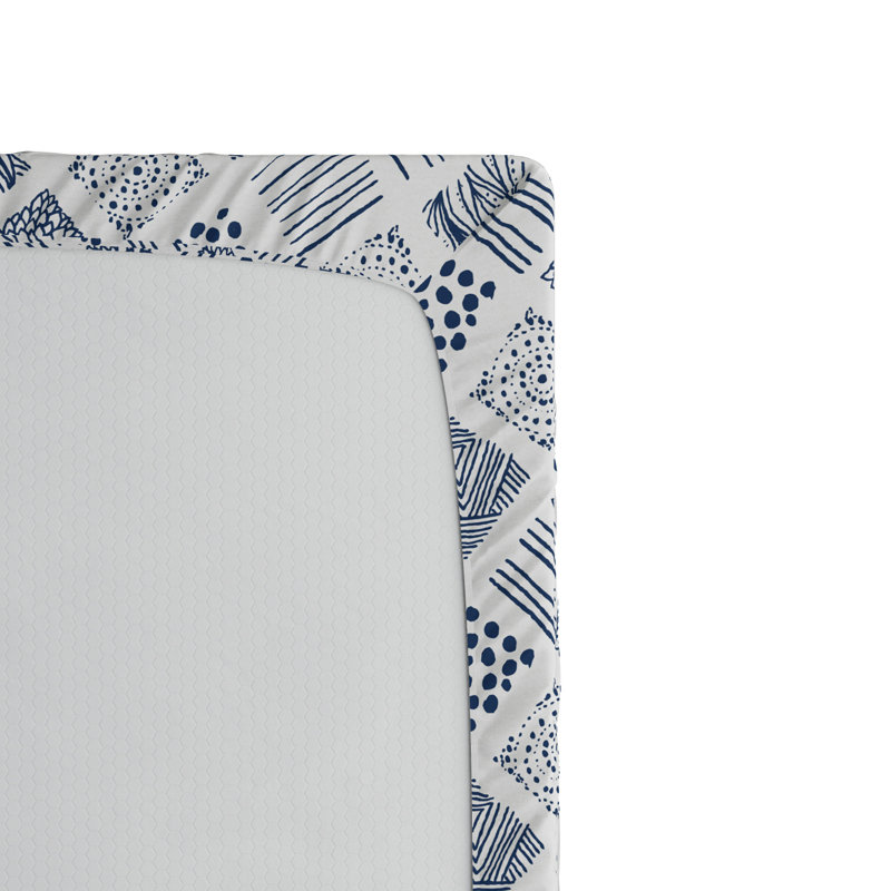 Microfiber Geometric Fitted Sheet, Twin Fitted Sheet