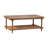 Elegant Tan 24x42x18 Inch Coffee Table with Open Rattan Shelf Storage-1255468705