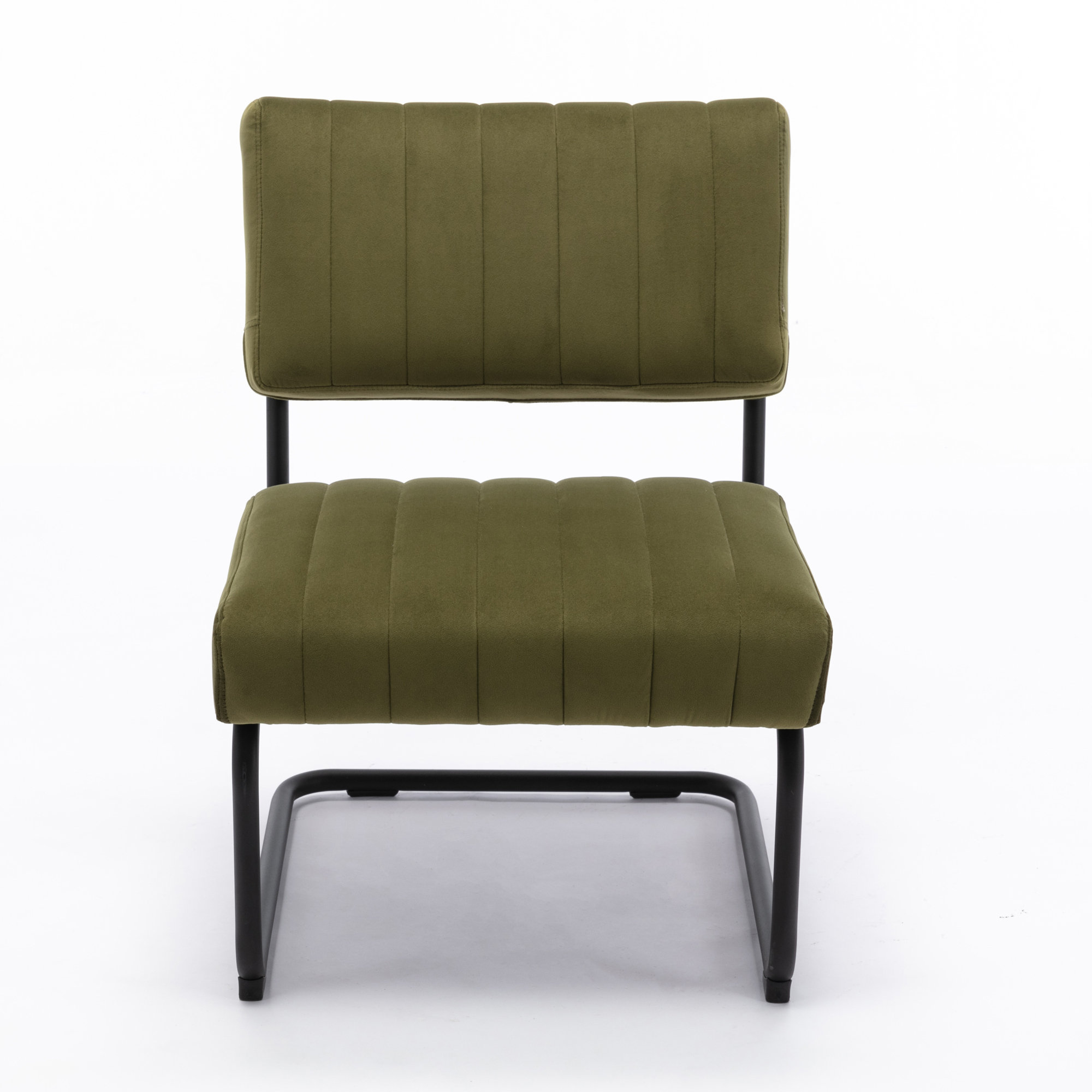 Cayman Upholstered Side Chair, Olive Velvet