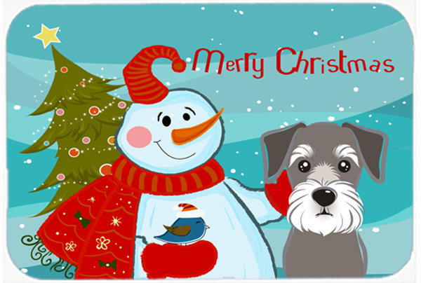 Planche à découper en verre schnauzer caroline Snowman Buddies