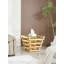 24 po, table de bout carrée moderne en acier inoxydable, table d'appoint en verre trempé transparent, table basse de salon, style moderne-1106121260