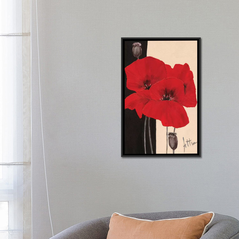 « raffinée i », impression sur toile, H 26 po x l 18 po x P 1,5 po, Toile avec cadre noir, Pas de tapis