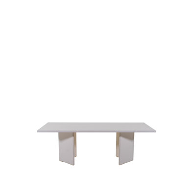 Rectangular Slab-Base Coffee Table, Cream