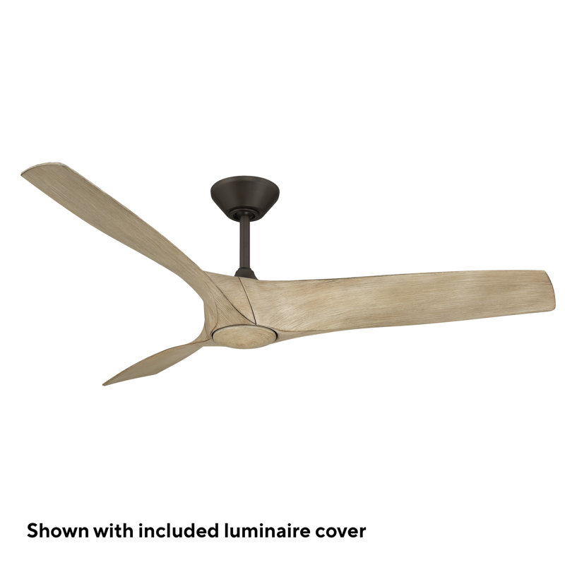 Zephyr 3 - Blade Outdoor/Indoor Smart Ceiling Fan with 2700K-3000K-4000K-5000K Selectable LED Light Kit and Remote Control Included, Works With Alexa and iOS or Android App