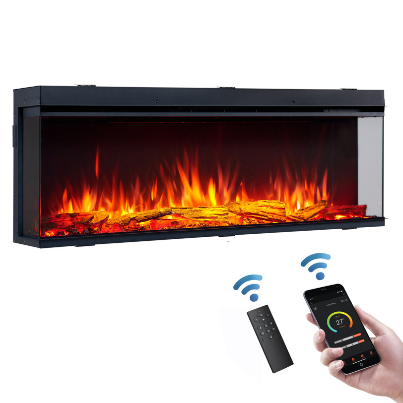 KNIGHTON FLAMME Electric Inset Fire, 49.5 cm H x 130 cm W x 26 cm D