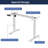 55"×24" White Double Beam Electric Standing Desk Height Adjustable Desk For Home And Office Standing Desk Frame With Sliced Board