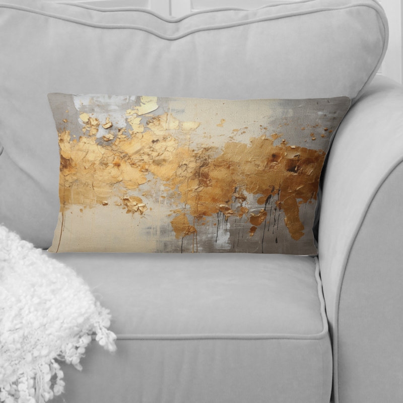 Coussin Golden Gleam V - Abstract Collages