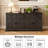 65-Inch Rustic Farmhouse Sideboard Buffet Cabinet | 4 Doors 3 Drawers | Adjustable Shelves | Coffee Bar & Storage for Dining Room, Living Room or Entryway-1420095993