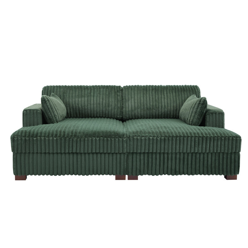 Bukvice 214.1Cm Square Arms Sofa, Green