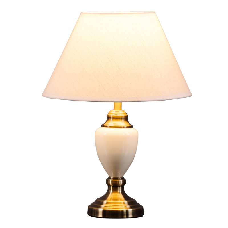 Brashears 43Cm Bedside Cream Antique Table Lamp, Antique