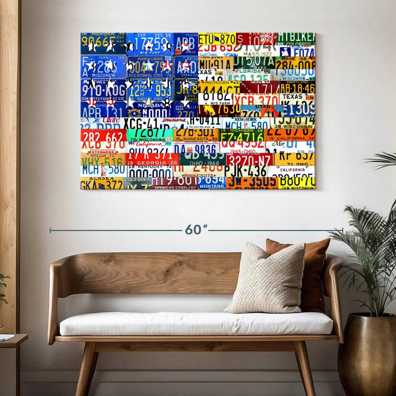 Borges Scrap Flag, 32" H x 48" W