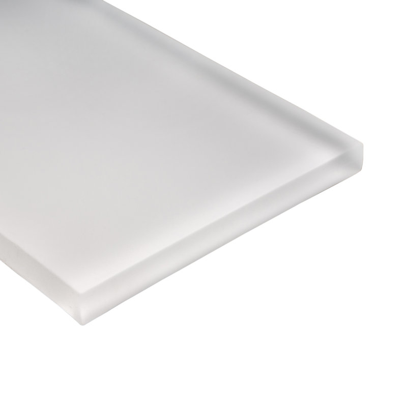 6'' x 3'' Glass Subway Wall Tile, White
