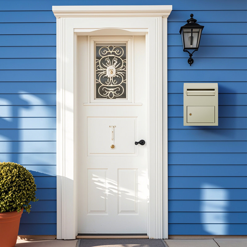 Metal Drop Box, Wall-mounted, 11x30.5x38cm, white