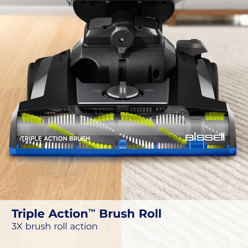 BISSELL CleanView Vacuum with Automatic Cord Rewind, TurboEraser Upholstery Tool, Triple Action Brush Roll Swivel Steering, Extension Wand, Easy-Empty Dirt Tank, Multi-Cyclonic Suction 3839