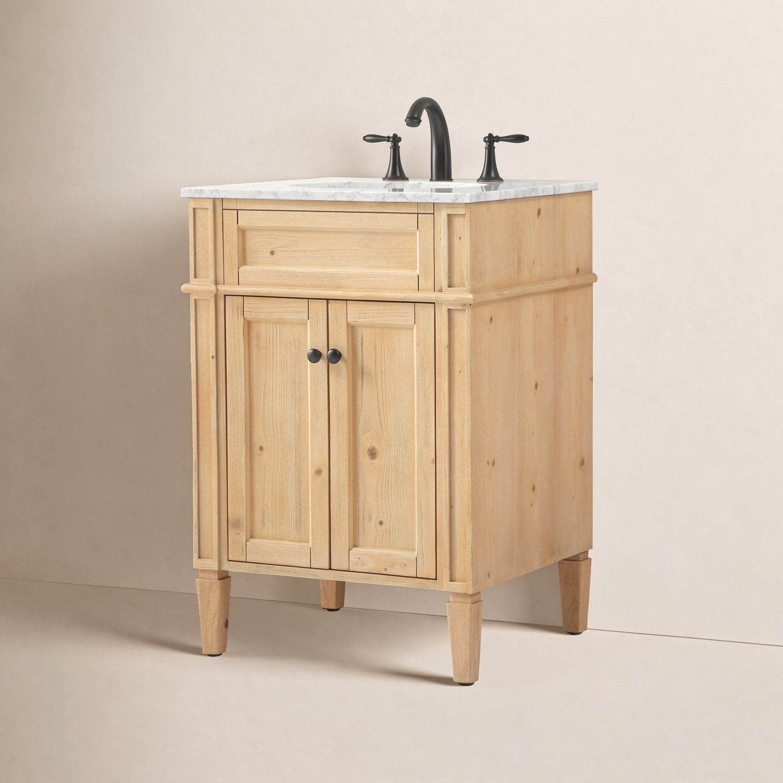 Rivers 24'' Single Bathroom Vanity, Natural Wood