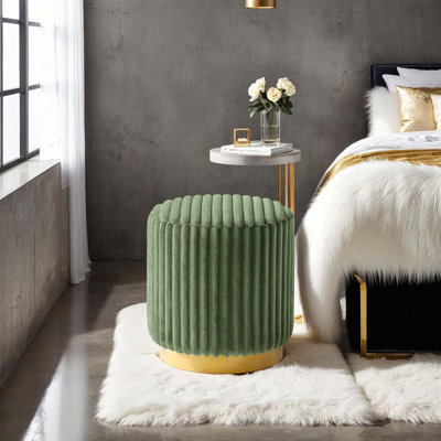 Tabouret d'appoint rond en acier inoxydable